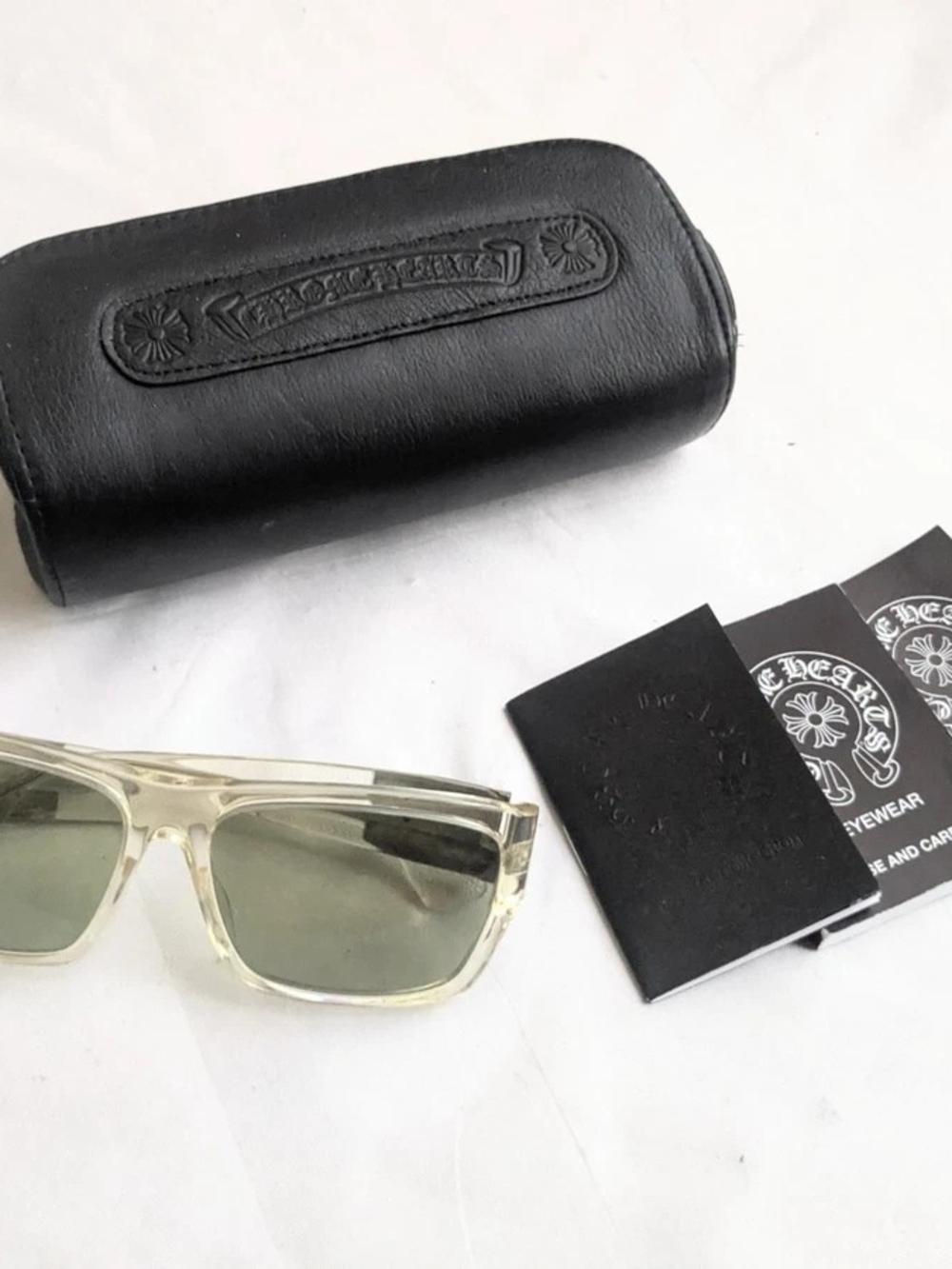 Chrome Hearts G Money Sunglasses Green Clear Rectangle